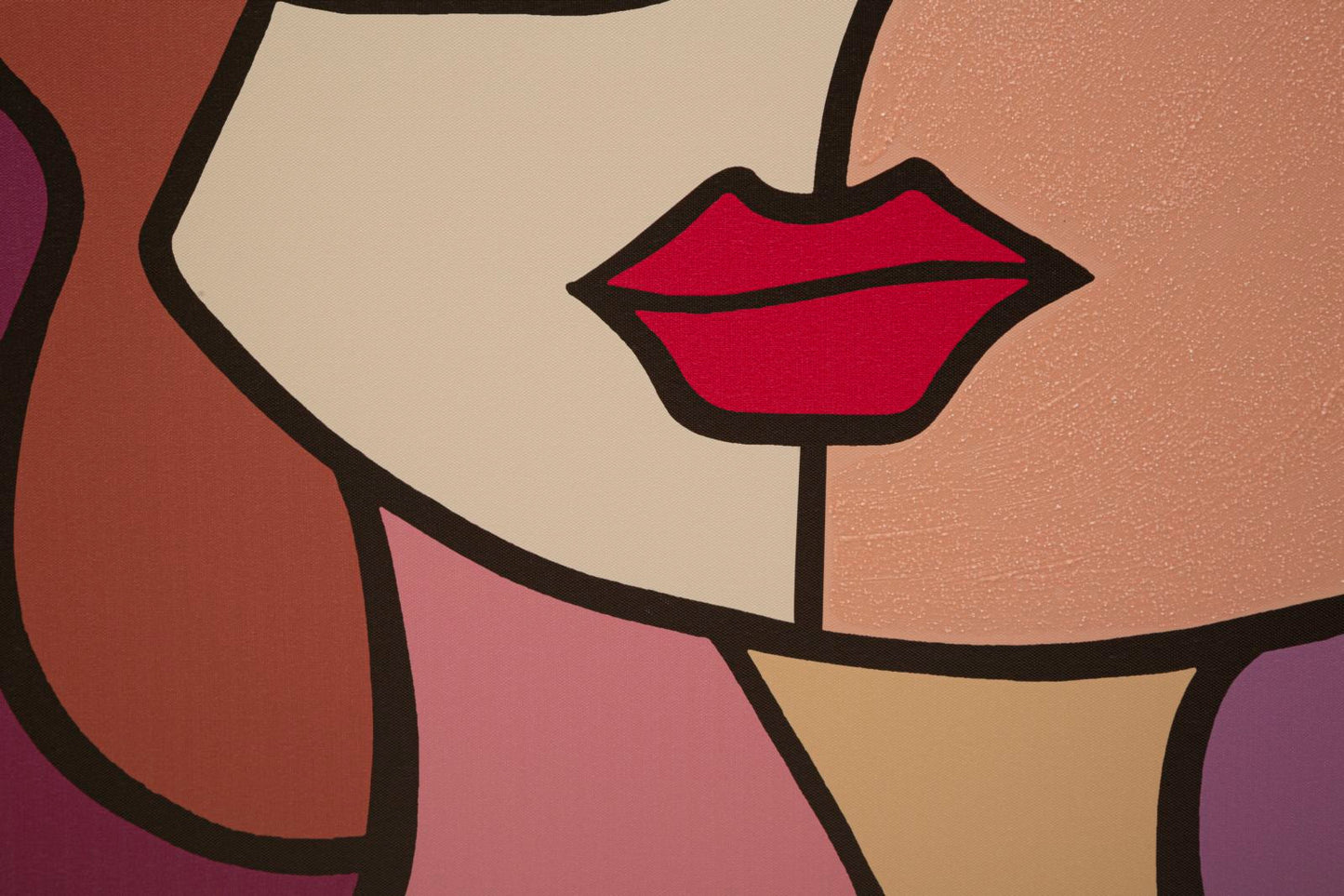 Colorful Abstract Bohoo Face Canvas Painting