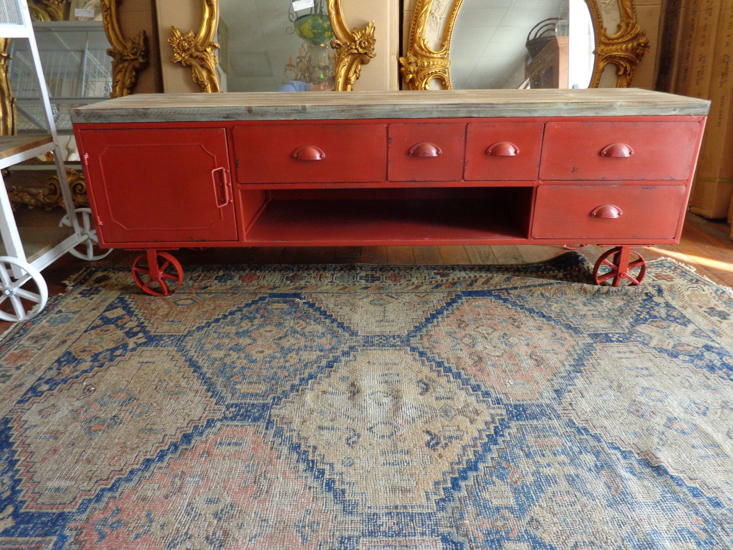 Coffee Cart Industrial Table/TV Stand