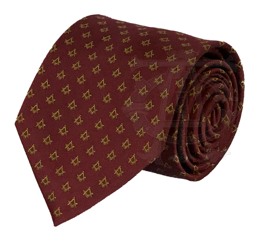 Classic Square and Compasses Masonic Necktie