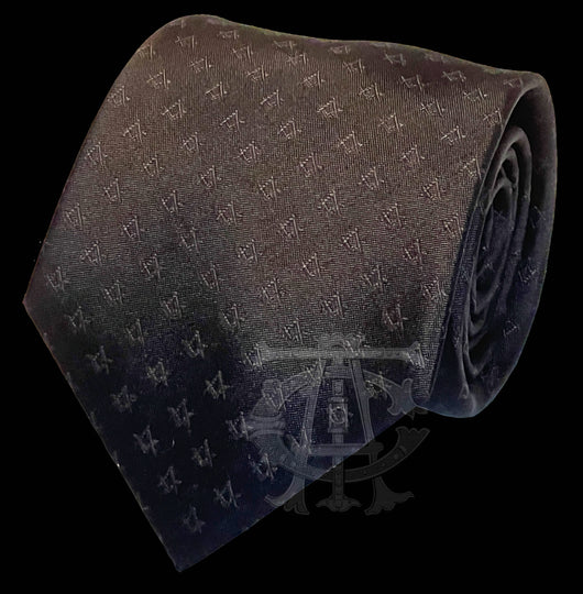 Classic Square and Compasses Masonic Necktie