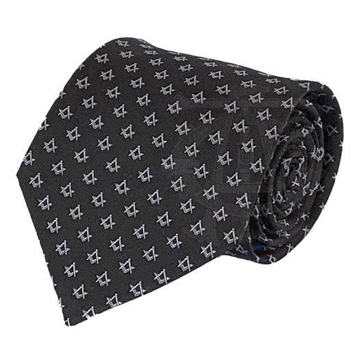 Classic Square and Compasses Masonic Necktie