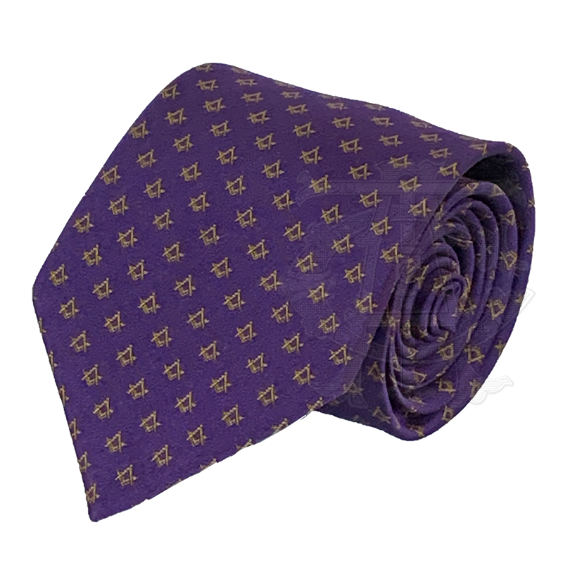 Classic Square and Compasses Masonic Necktie