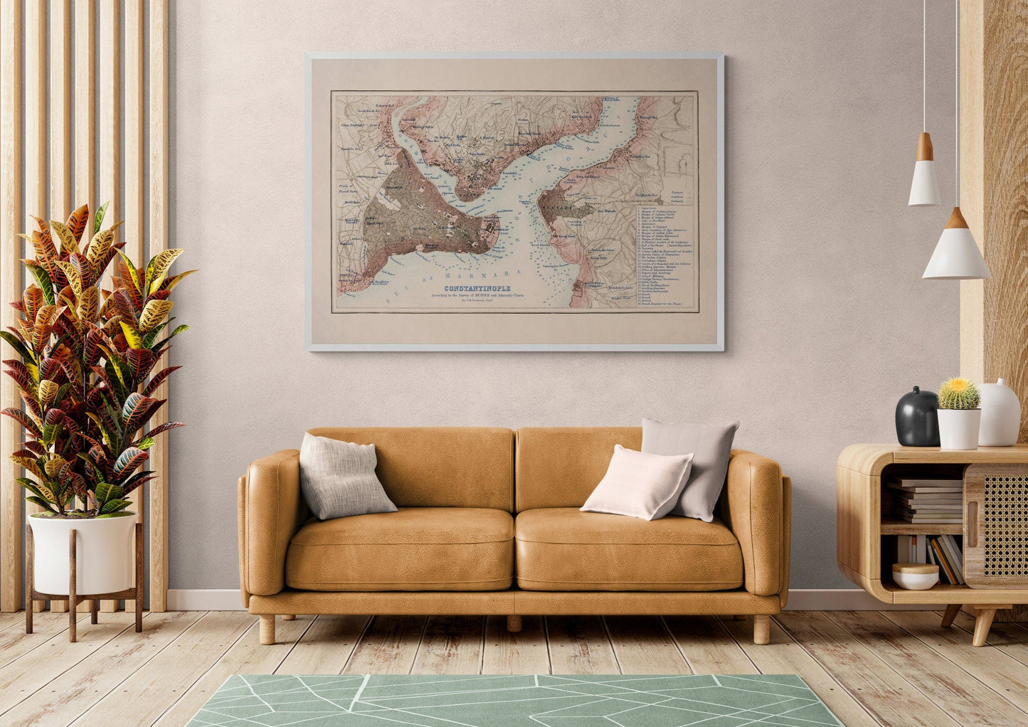 Constantinople (Istanbul) Map dated 1855