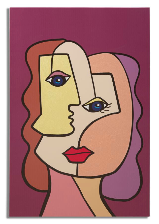 Colorful Abstract Bohoo Face Canvas Painting