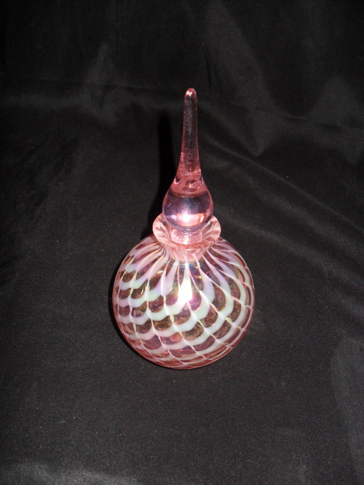 Glass Bottle - Pink Perfume Bottle with Stopper