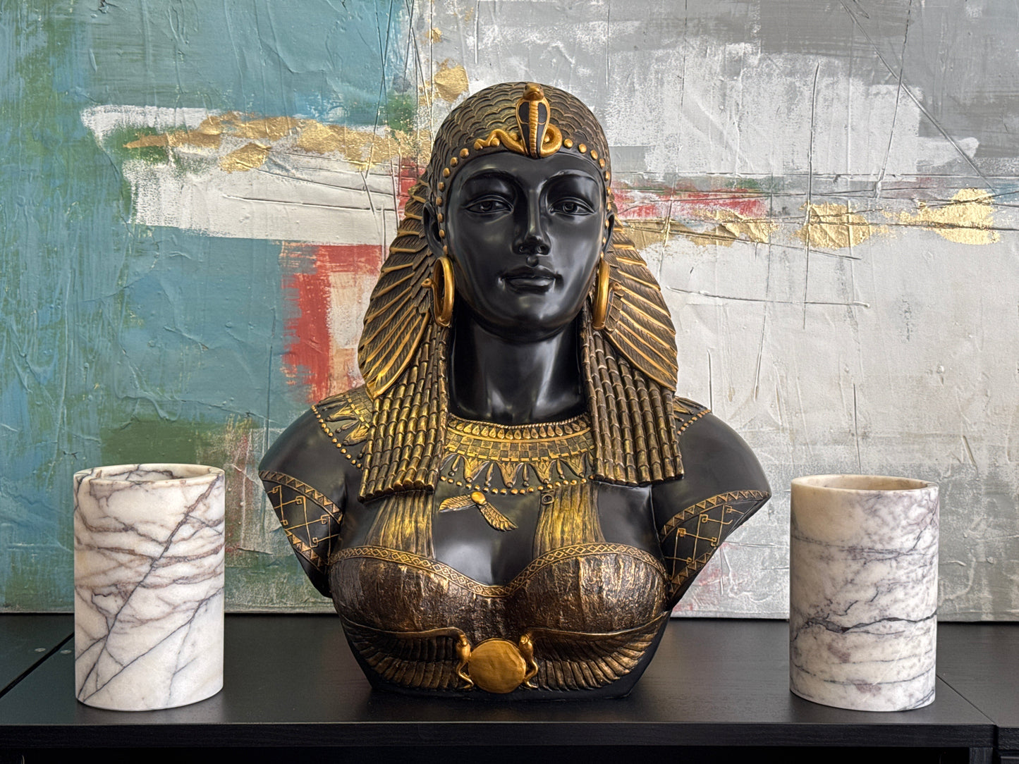 Cleopatra, Queen of Egypt Bust (in Black and Gold)