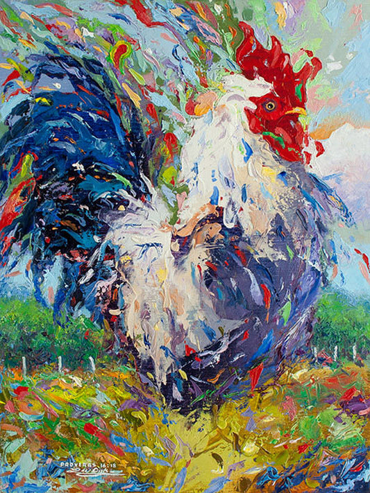 Confetti Rooster Art Prints by Larry Dyke Artist