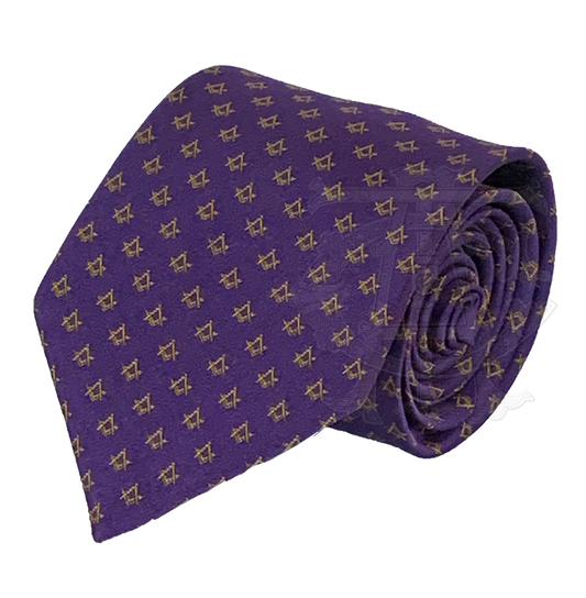 Classic Square and Compasses Masonic Necktie